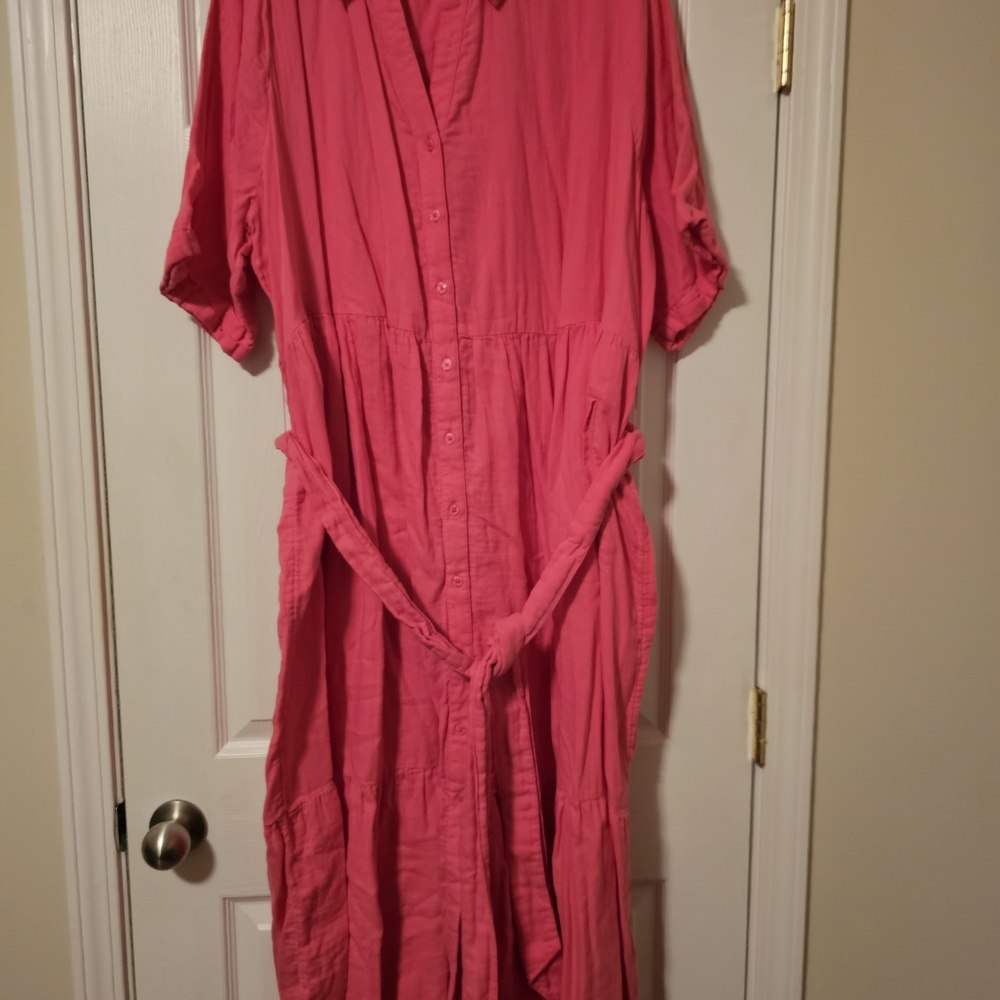Lane Bryant Pink Maxi Dress 26/28